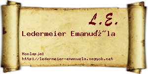 Ledermeier Emanuéla névjegykártya